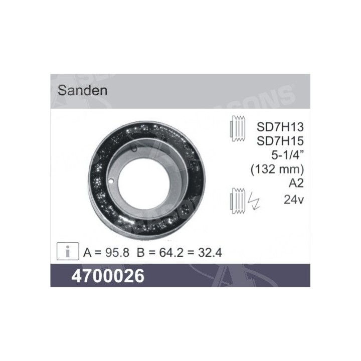 4700026  BOBINA 5H11 24V 96X64X32MM