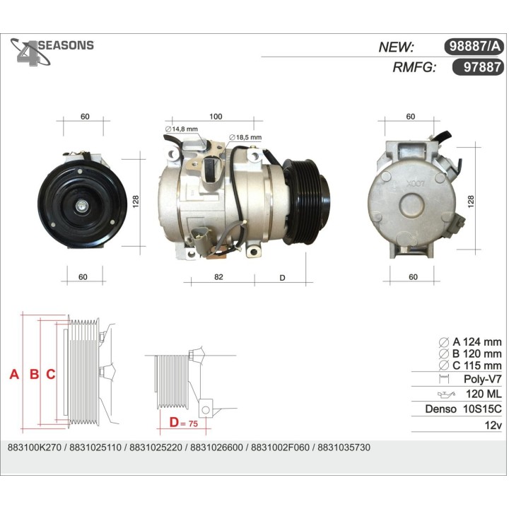 97887  CMP  TOYOTA Hi-Ace/Hi-Lux/Land Cruiser 2.5D4D/