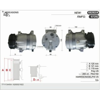 67292  COMPRESOR  RENAULT LAGUNA II