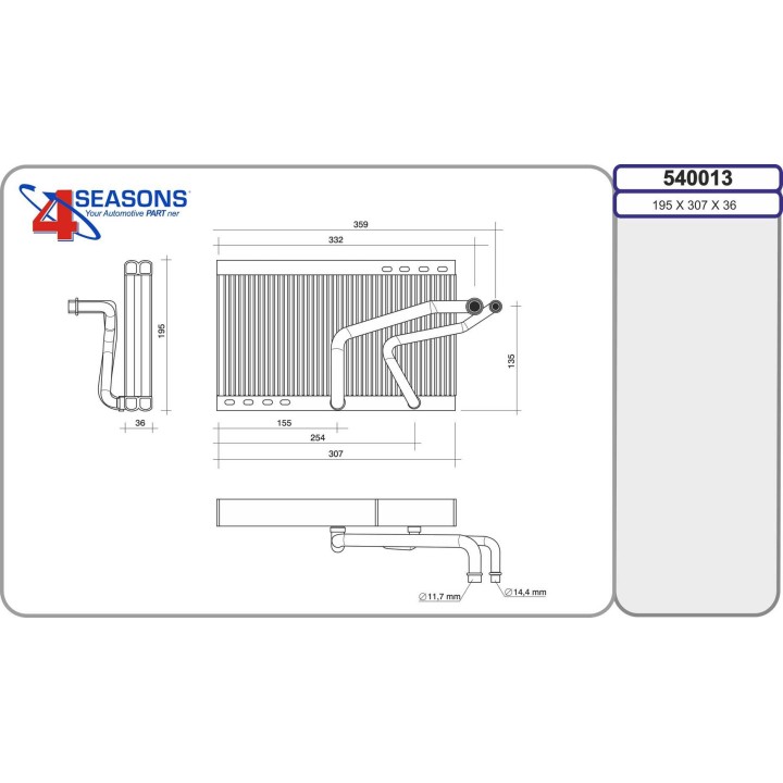 540013  Evap. MERCEDES W463 G270CDi/G320/G320CDi/G400CDi/G