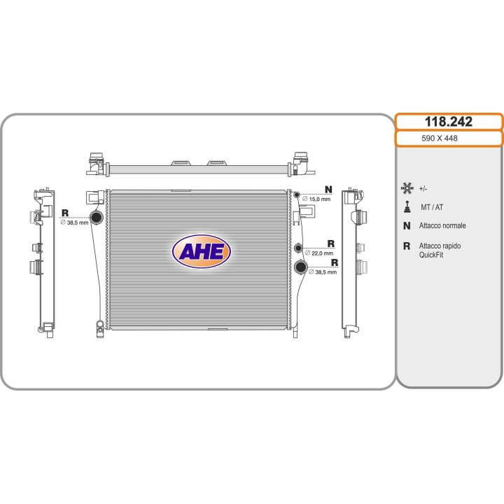 118242  MERCEDES W205 C180d/C200d AC M/AT 02.14-
