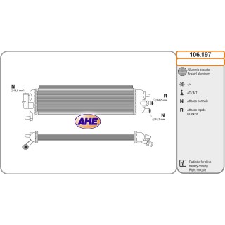 106197  RADIATOR FOR DRIVE BATTERY COOLING RIGHT MODULE C