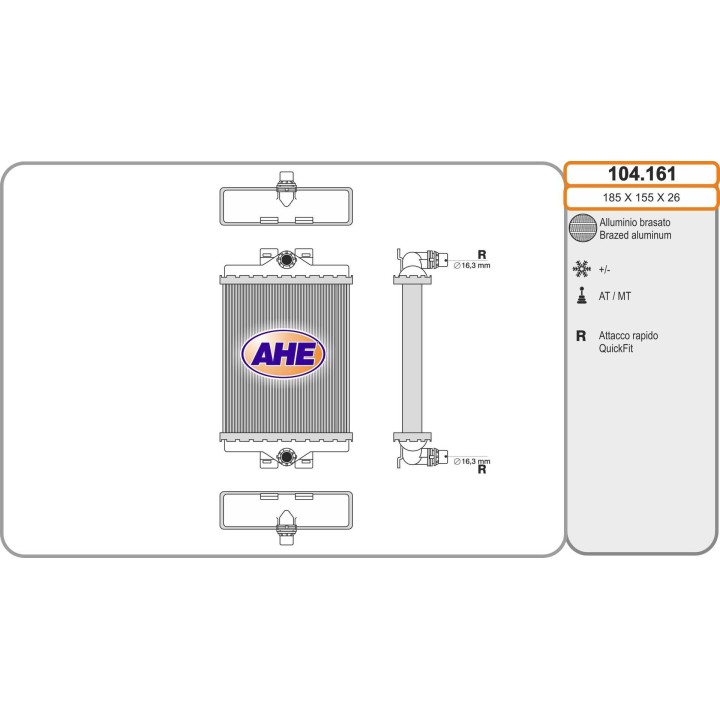 104161  Rad. Aux. BMW 328/330d/428/430d 10.11-