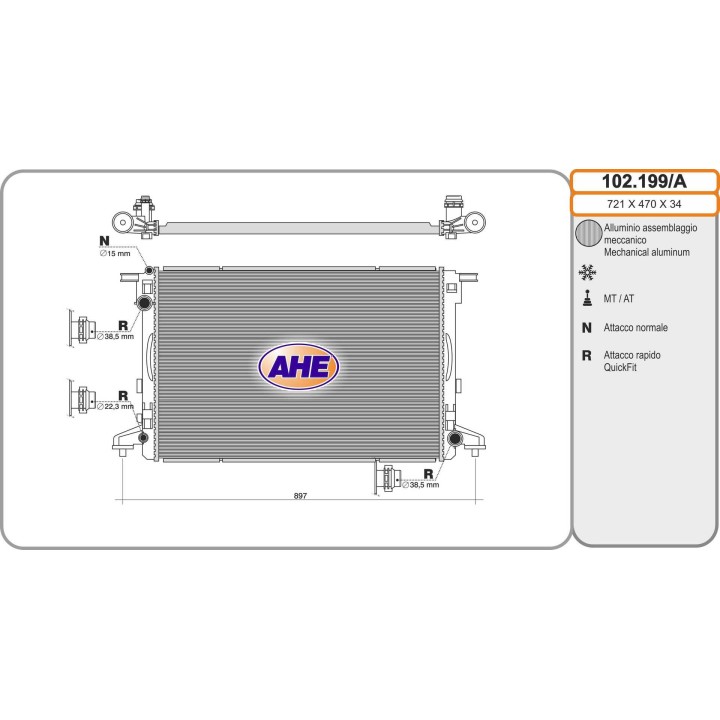 102199/A  AUDI A4/A5/Q7 3.0TFSi/3.0TDi +/-AC M/AT 05.15-