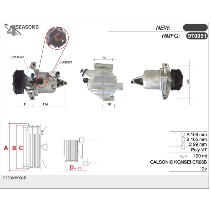 970051  CMP  NISSAN Juke (F15) 1.6