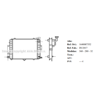 DU2017  RAD.DAIHATSU HI-JET 86-89(360x280x32 CU)