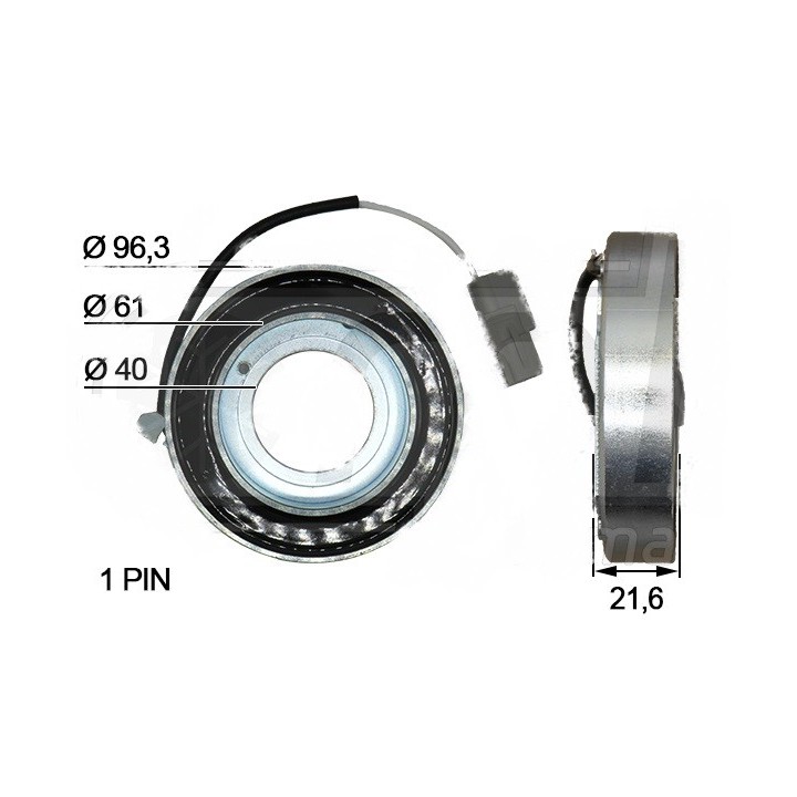 APBOND0026  BOBINA DENSO 6SBU14C/6SAS14C