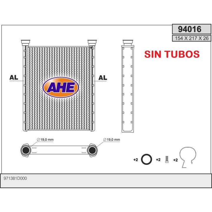 94016S  KIA Carens III (UN) 1.6 - 2.0 - 2.0 CRDi  SIN TUBO