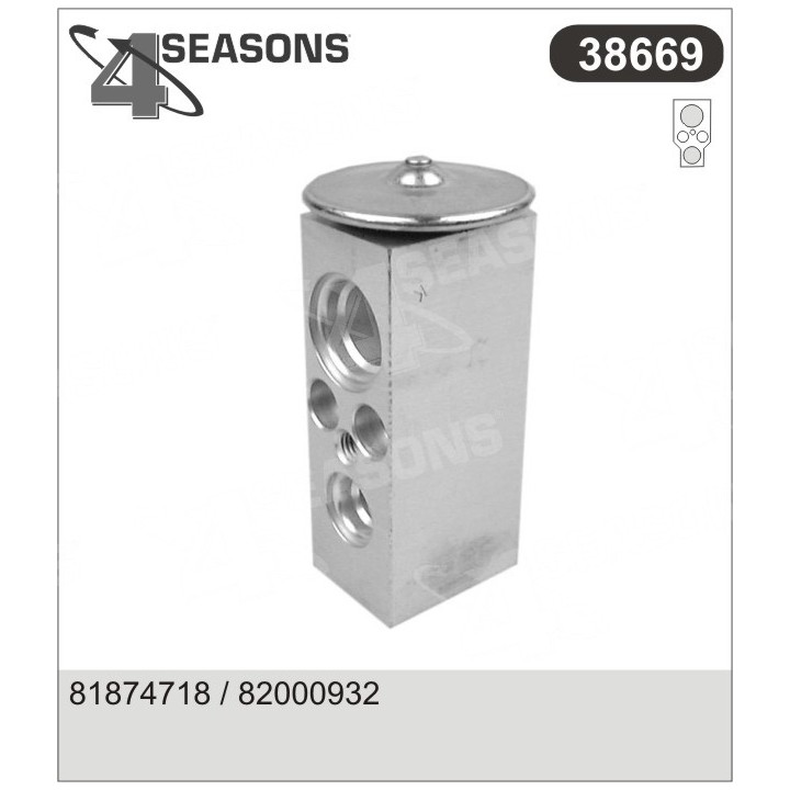 38669  EXPANSION VALVE DOS ORIFICIOS ARRIBA  MAS  PEQUEÑOS EL DE ATRAS  MAS 