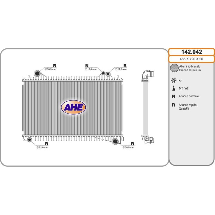 Rad  Range Rover Velar 2 0/2 0D  /-AC M/AT 03 17-