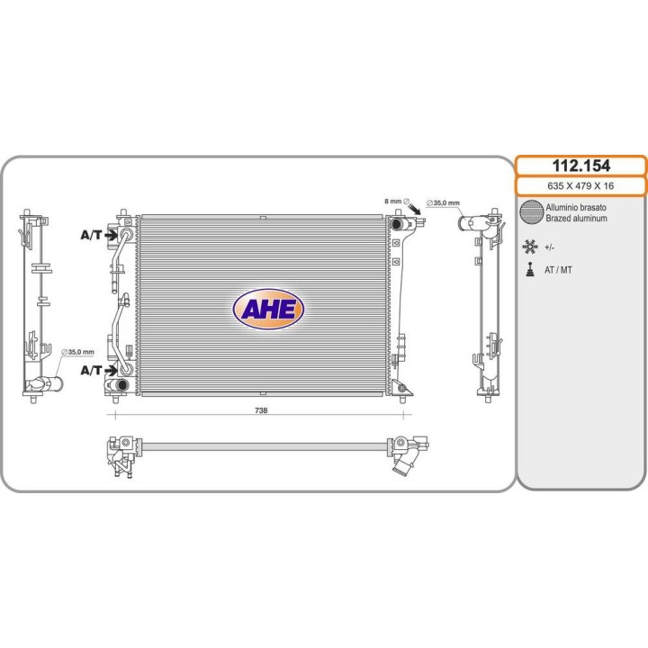 Rad  Hyundai Tucson/Sportage 2 0  /-AC M/AT 05 15-