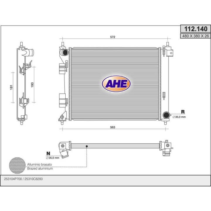 RAD HYUNDAI I20 1 1CRDI/1 4CRDI  /-AC 06 09-