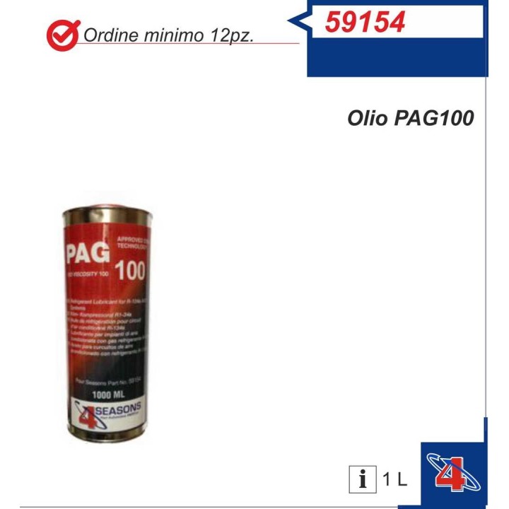 59154  COMPRESSOR OIL PAG 100 1000 ML