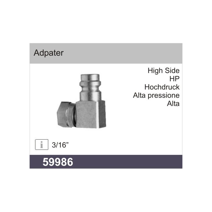 59986  RETROFIT R12   R134A ADAPTER HIGH SIDE 3/16