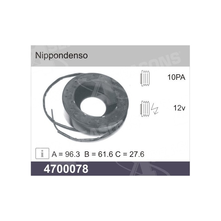 4700078  BOBINA NP 7SB16C 12V 96,5X62X28X40MM