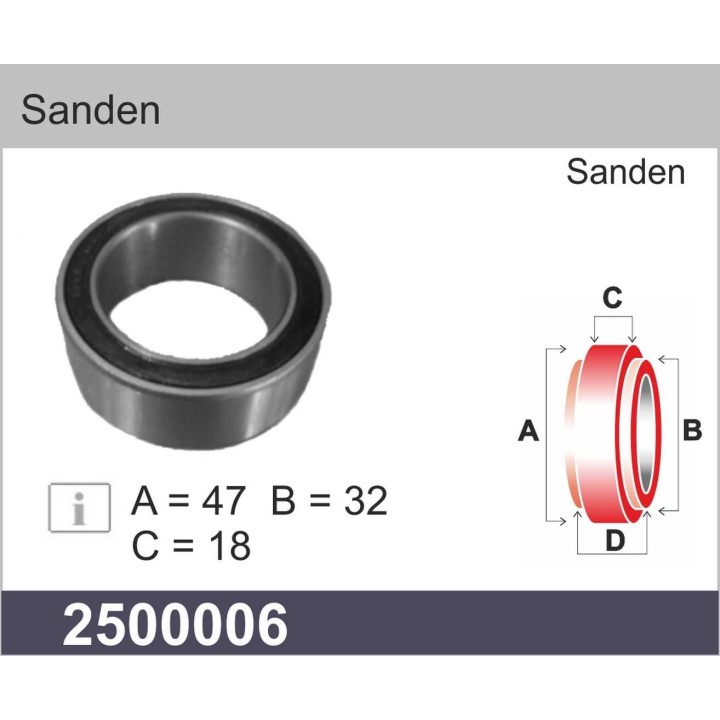 2500006  RODAMIENTO 47X32X18   150012
