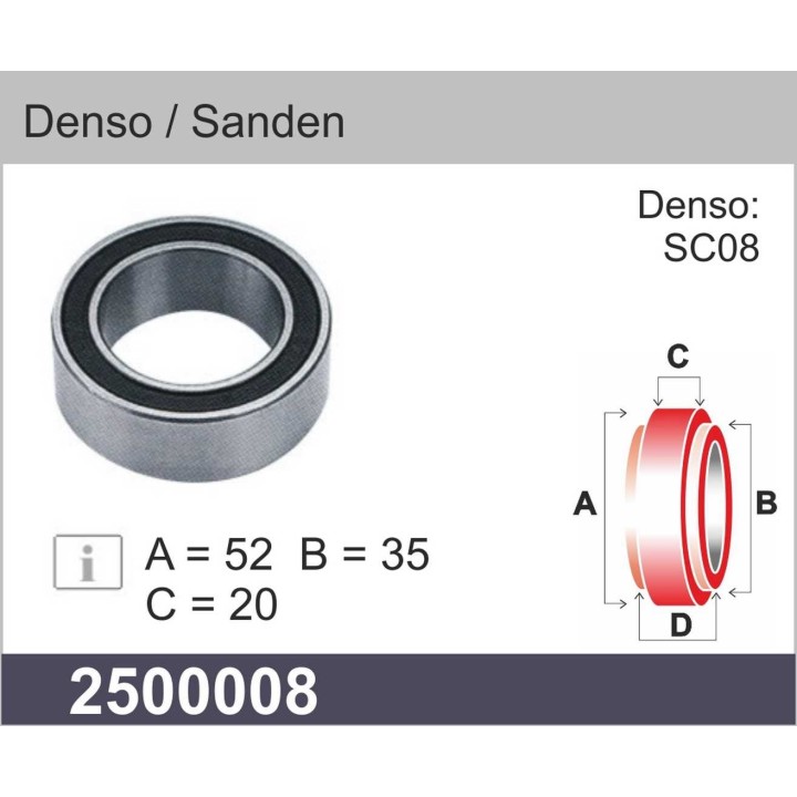 2500008  RODAMIENTO DENSO   52X35X20
