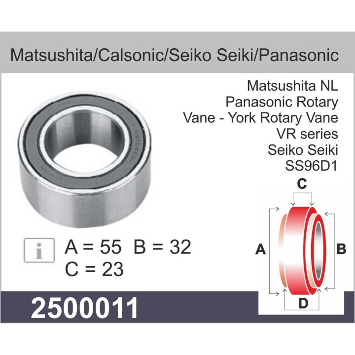 2500011  RODAMIENTO MATSUSHITA   55 X 32 X 23