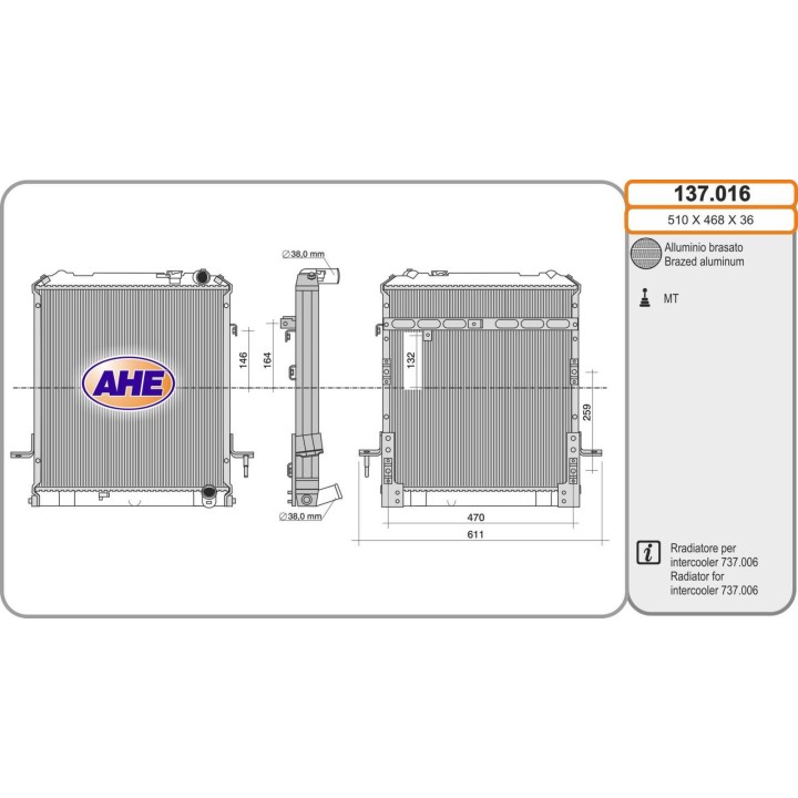 137016  ISUZU serie N 01.93-  CON GROSOR  DE  36 MM  Y LATERALES