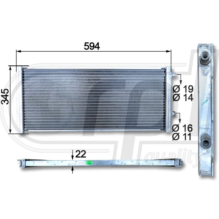 CONDENSADOR UNIVERSAL HARRISON 594 X 345 X 22