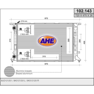 102143  RAD AUDI A4 IV /A5 / Q5 1.8-2.0 TFSI MT