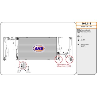 104114  RAD BMW Serie 3 E90/91/92/93 335i/ix M/AT +/-AC 07