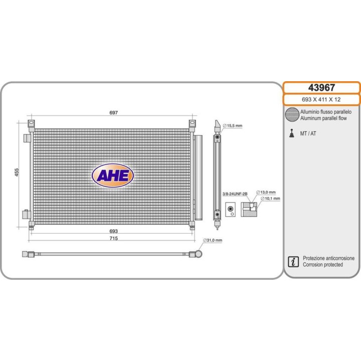 Cond  Nissan/Renault X-Trail/Koleos 2 0/2 5 02 14-