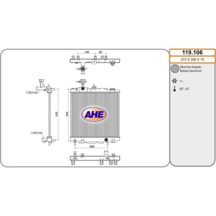 Rad  MITSUBISHI Space Star 1 0/1 2MIVEC  /-AC 10 1
