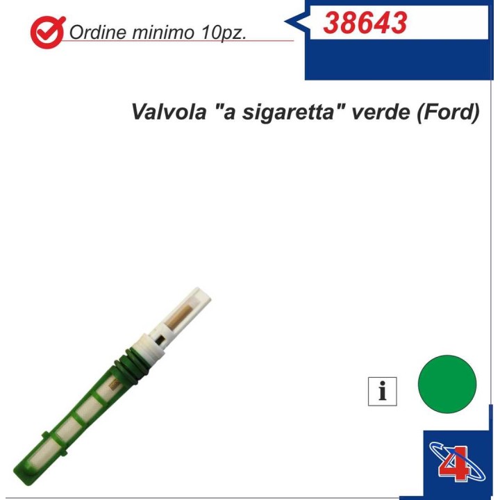 38643  UNIVERSAL EXPANSION VALVE ORIFICE TUBE GREEN