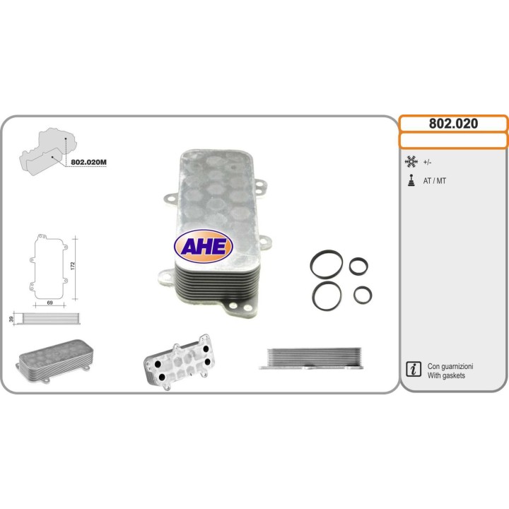 802020  Oilcooler VOLKSWAGEN Tuareg/Transporter T5 2.5TDi