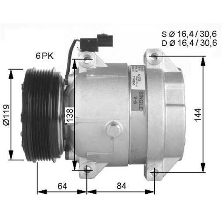 57407N COMP NEW HR V5 A/D PV6 120MM 12V H-B T.P.