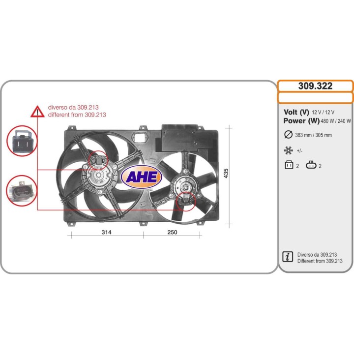 309322  FAN FIAT Ducato 2002 2.8 JTD A.C.