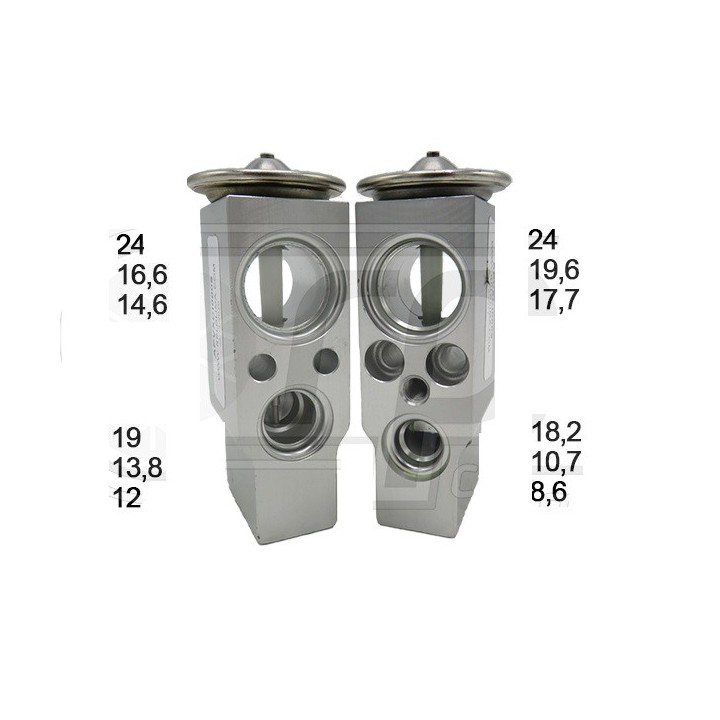 20121159  VALVULA EXP MONOBLOCK CITROEN-FIAT-LANCIA-PEUGEOT DOS CARAS IGUALES ARRIBA