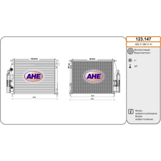 123147  MULTIEXCHANGER (RAD+CON)RENAULT CLIO/THALIA 1.4 I(