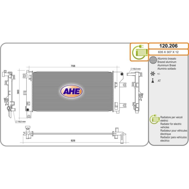 Rad  NISSAN Leaf Electric 08 17-