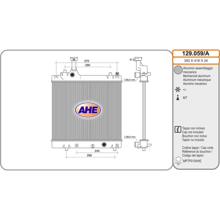 Rad  NISSAN/SUZUKI Pixo/Alto 1 0  /-AC 01 09-