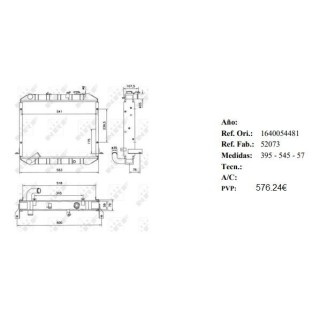 RAD TOYOTA DYNA 100/2 4/86  390x536x53 CU 