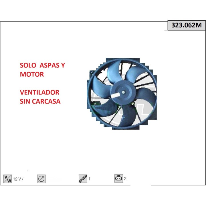 323062M  FAN DACIA Duster 1.5 dCi 11- ASPAS Y MOTOR
