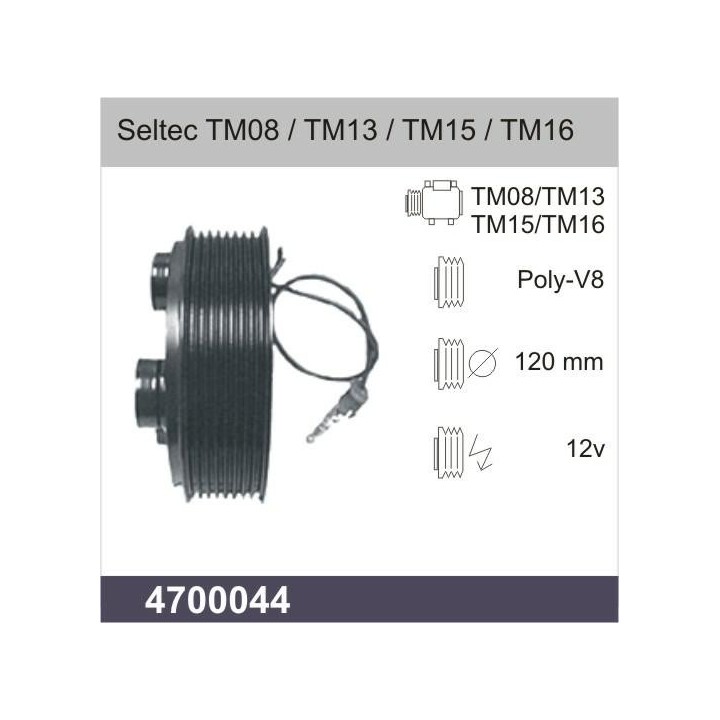 COMPRESSOR CLUTCH SELTEC TM08 / TM 13 / TM 15 / TM