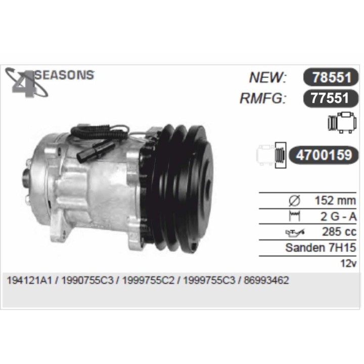 COMPRESSOR NEW CASE MAXXUM / MAGNUM