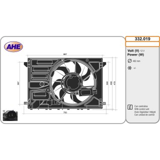 332019  Elettr. VOLVO V40 2.0 D3 03.12-08.19 con centralina