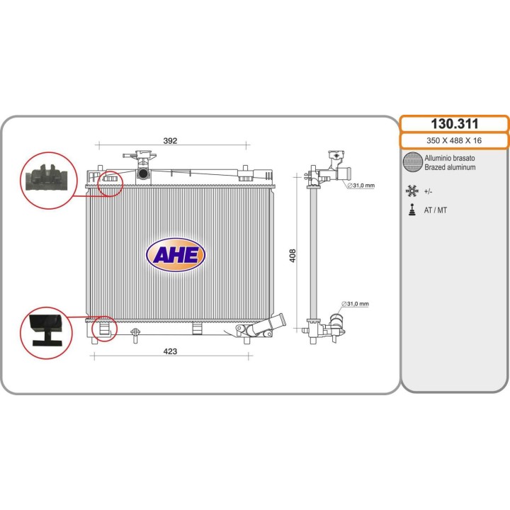 130311  RAD  TOYOTA Yaris 1.1/Hybrid +/-AC   11-