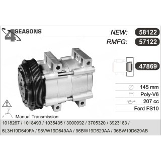 57122  COMPRESOR  FORD TRUCKS