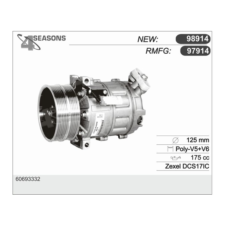 97914  COMPRESOR  ALFA ROMEO 159 2.4 JTDM 05-