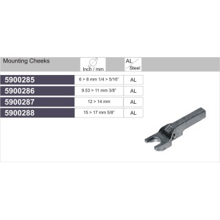5900288  LOKRING TOOLING MOUNTING CHEEKS 15   17 MM 5/8 AL