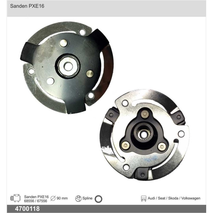 4700118  PLATO EMBRAGUE PLATE - Fits sanden PXE16