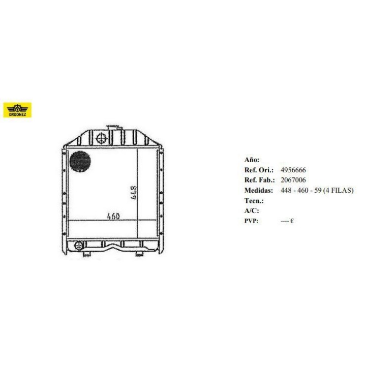 2067006 Adaptable RAD FIAT 540/640/55 56/70