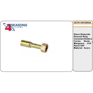 Racor Reducido O-Ring Hembra Recto G10 5/8 Acero