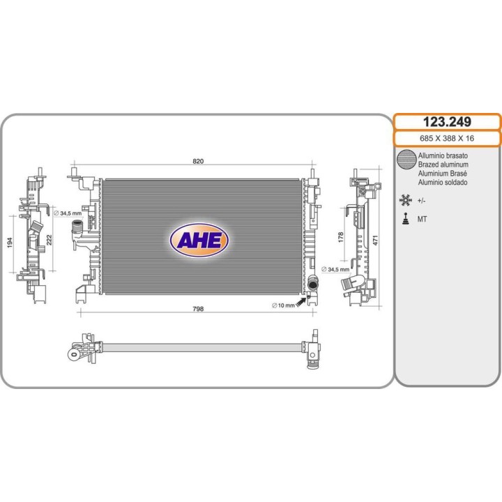 Rad  DACIA Duster 1 5Dci AC 07 21-