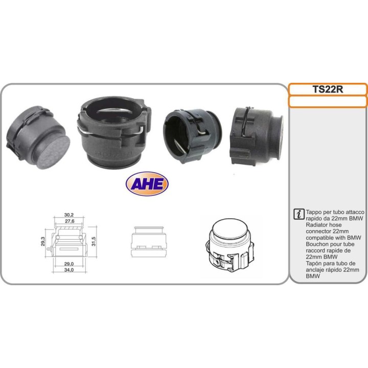 TAPON TUBO RAPIDO DE 22mm BMW